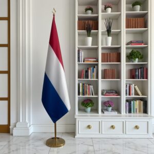 drapeau Pays-Bas avec socle