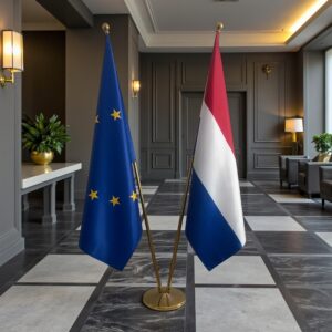 drapeau Pays-Bas et UE