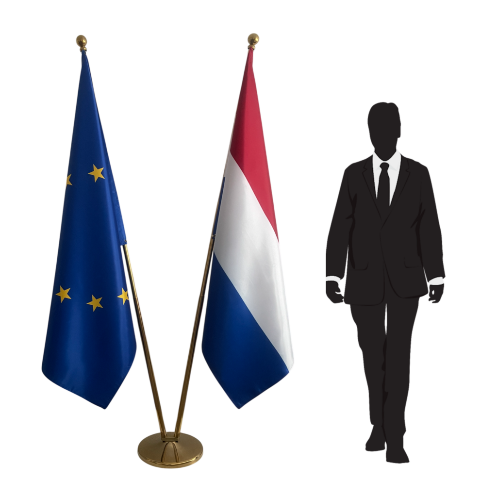 Drapeau Pays-Bas sur pied