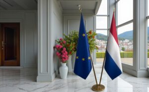 drapeau Pays-Bas et UE