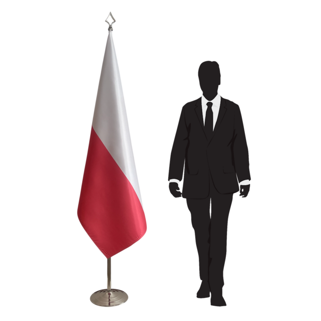 drapeau pologne sur pied