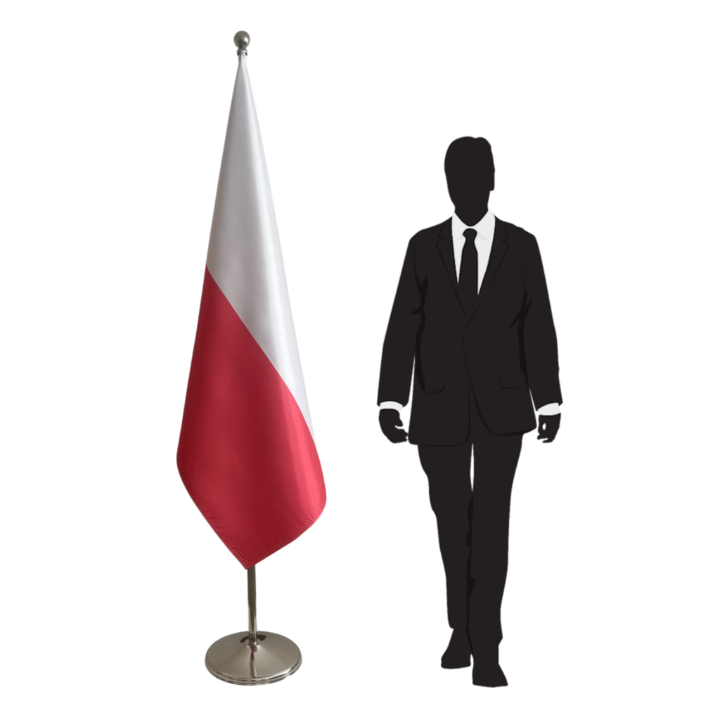 drapeau pologne sur pied