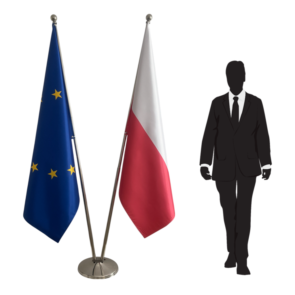 drapeau pologne sur pied