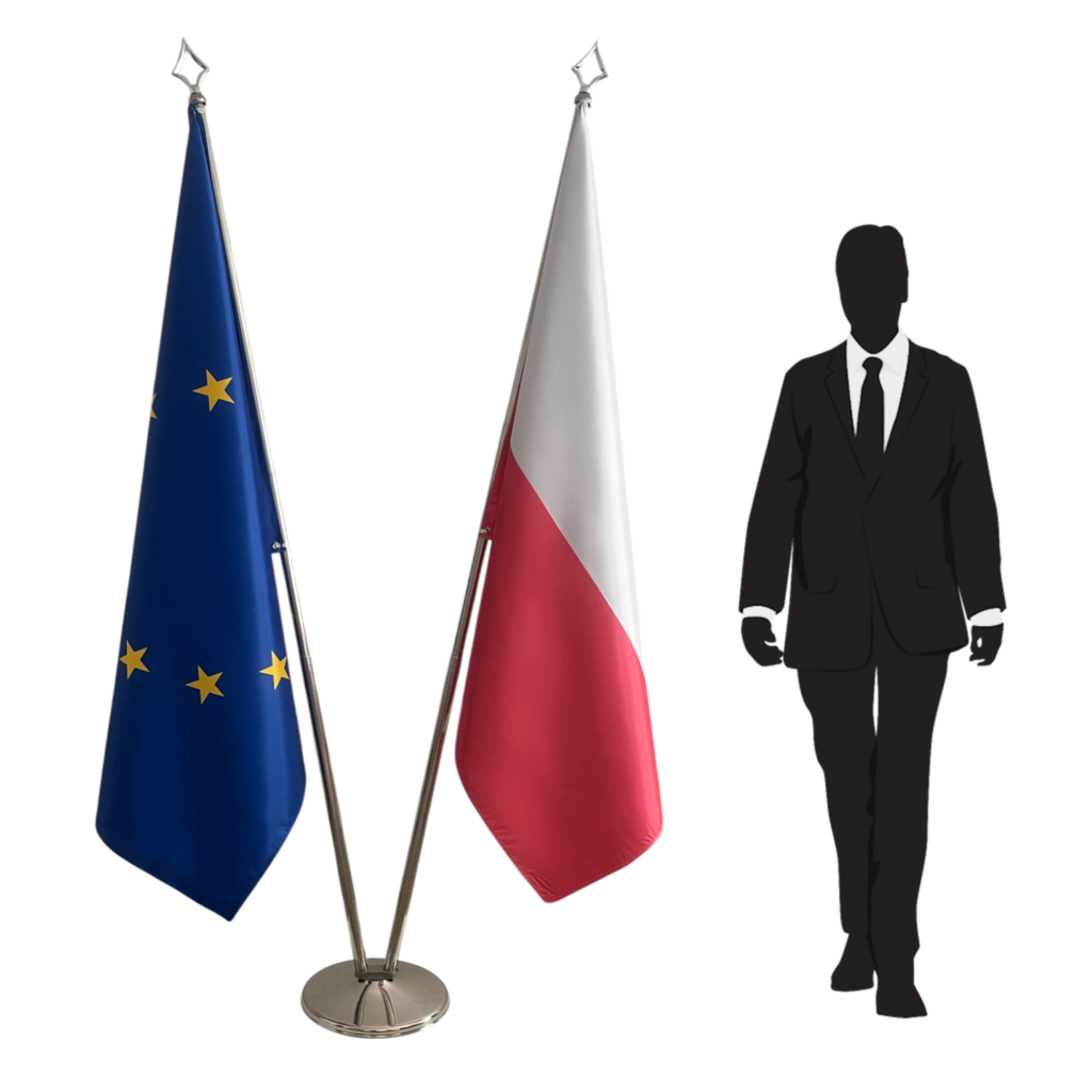 drapeau pologne sur pied