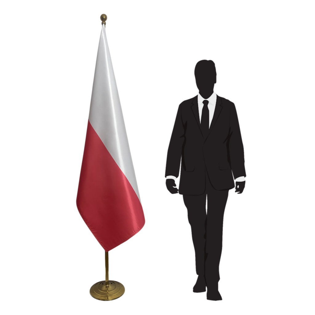 drapeau pologne sur pied