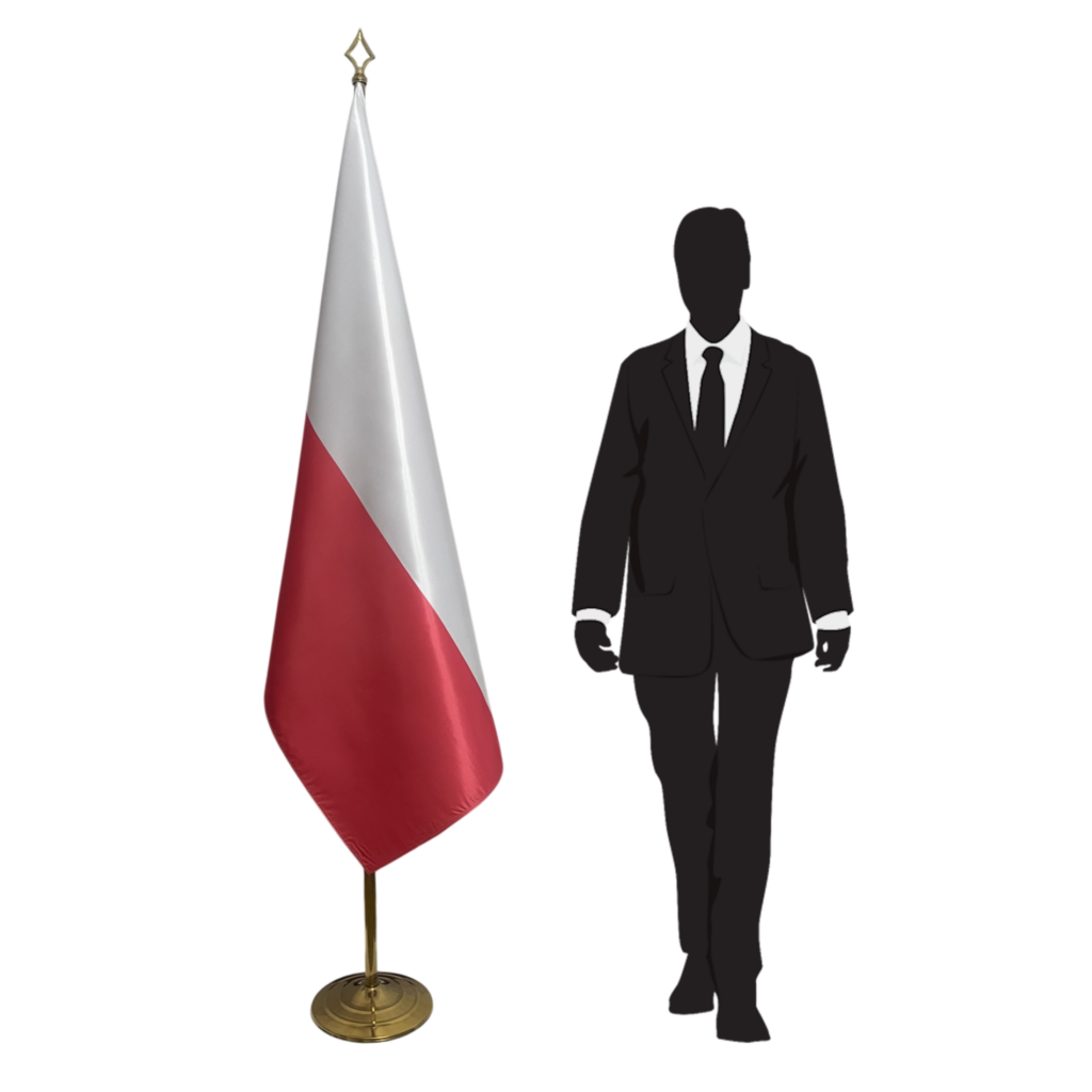 drapeau pologne sur pied