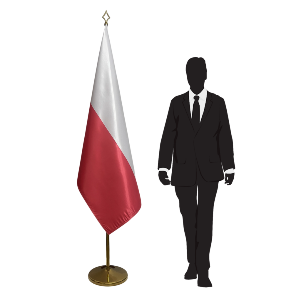 drapeau pologne sur pied
