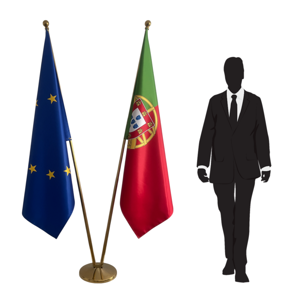 drapeau portugal sur hampe