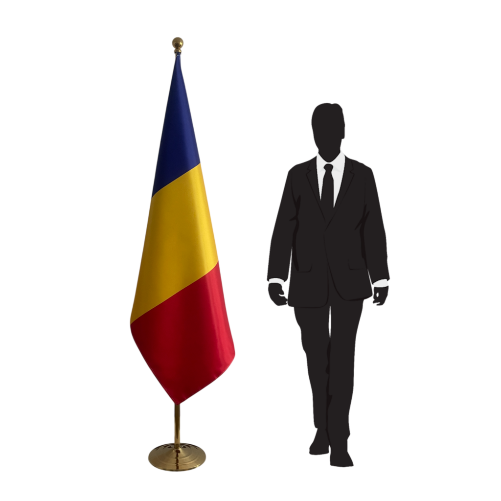 drapeau roumanie avec mat