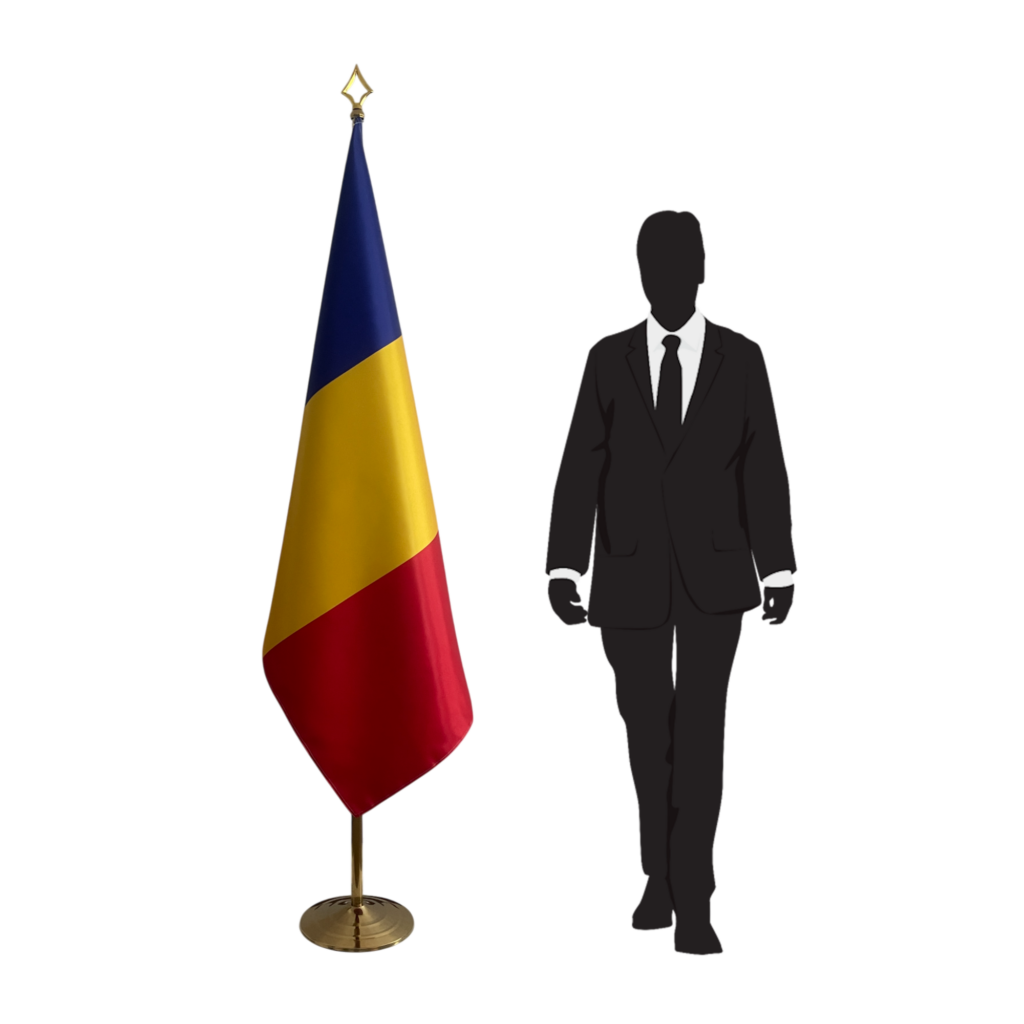 drapeau roumanie avec mat