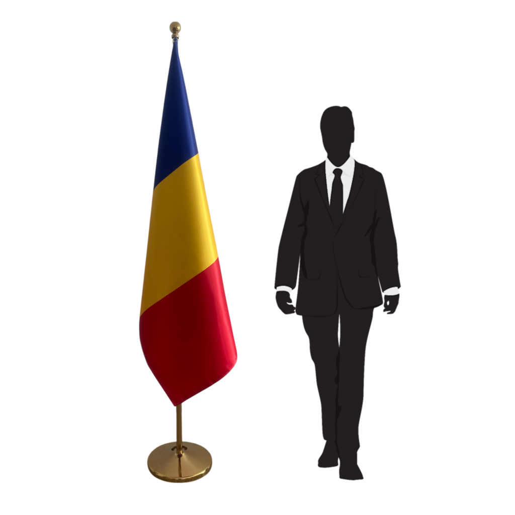 drapeau roumanie avec mat