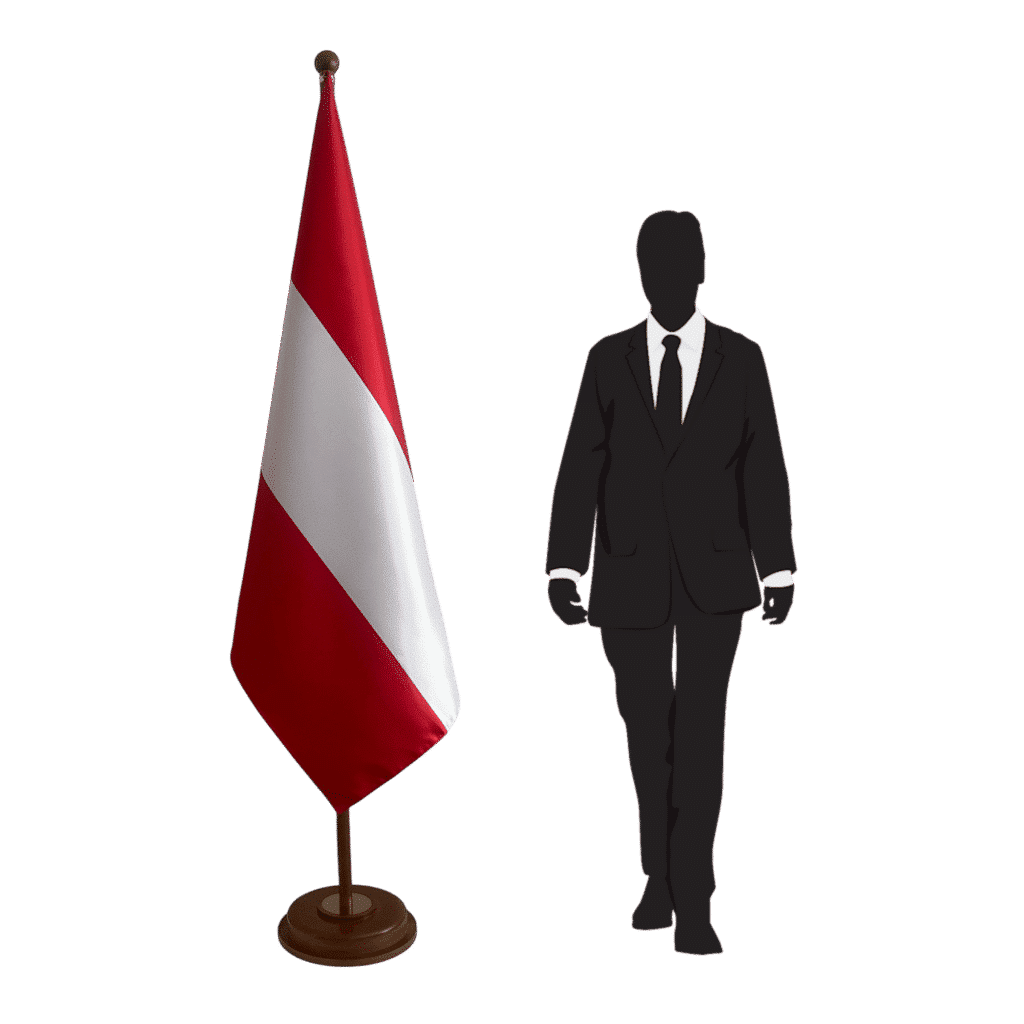 socle drapeau autriche