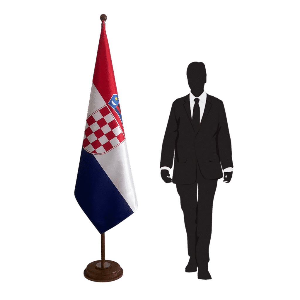socle drapeau Croatie