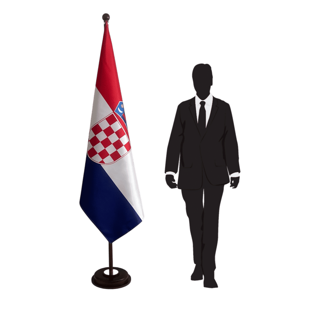 socle drapeau croatie