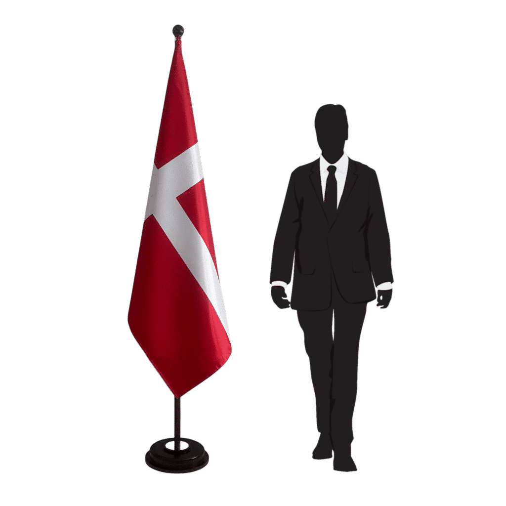 socle drapeau Danemark