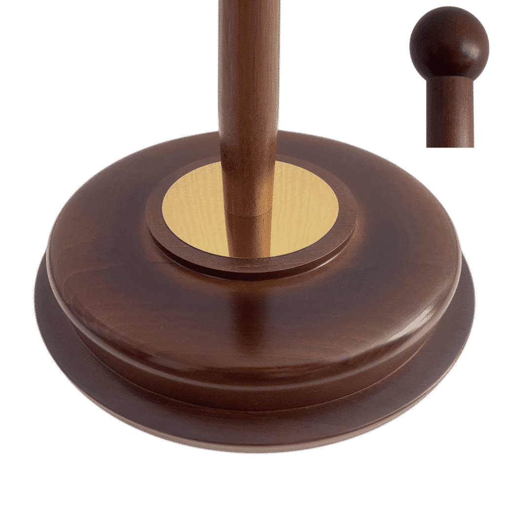 socle drapeau en bois