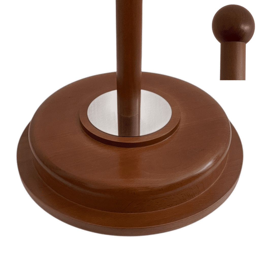 socle drapeau en bois