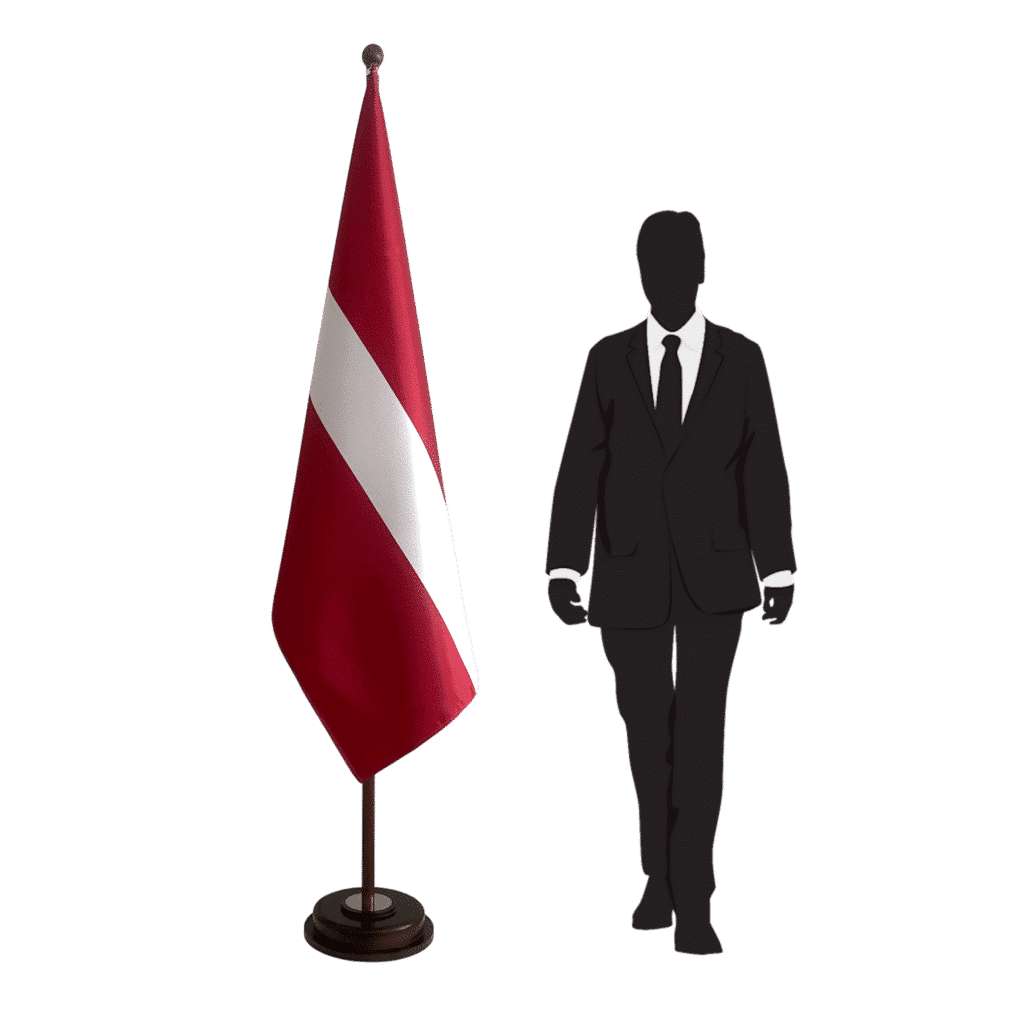 socle drapeau lettonie