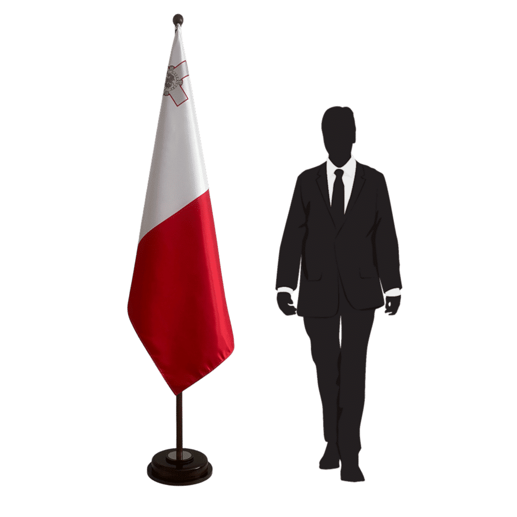 socle drapeau malte