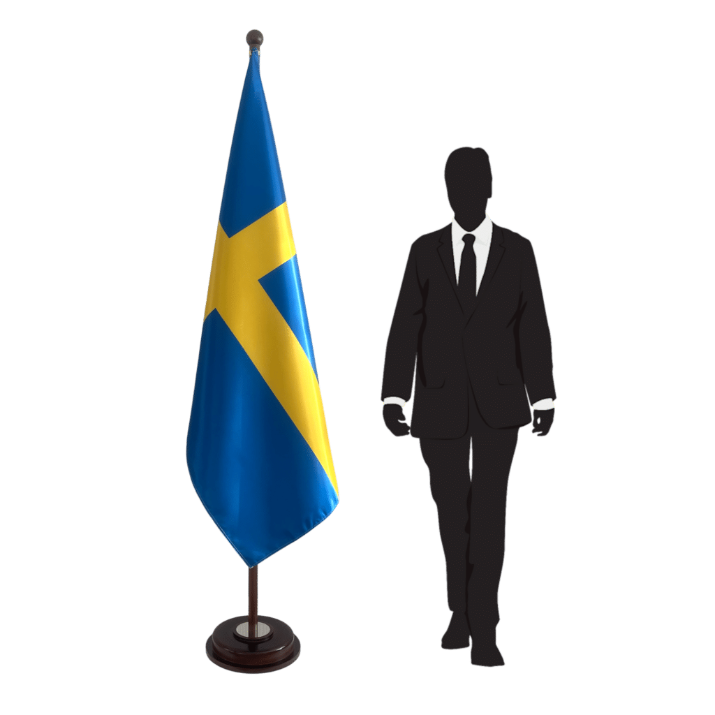 socle drapeau Suède