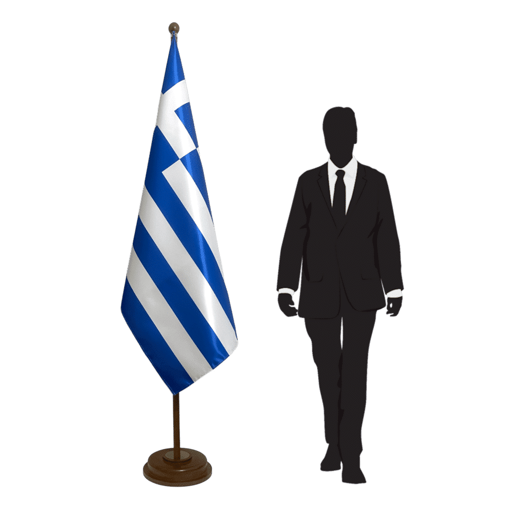socle drapeau Grece