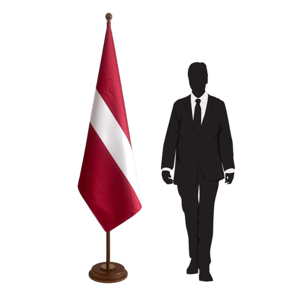 socle drapeau Lettonie