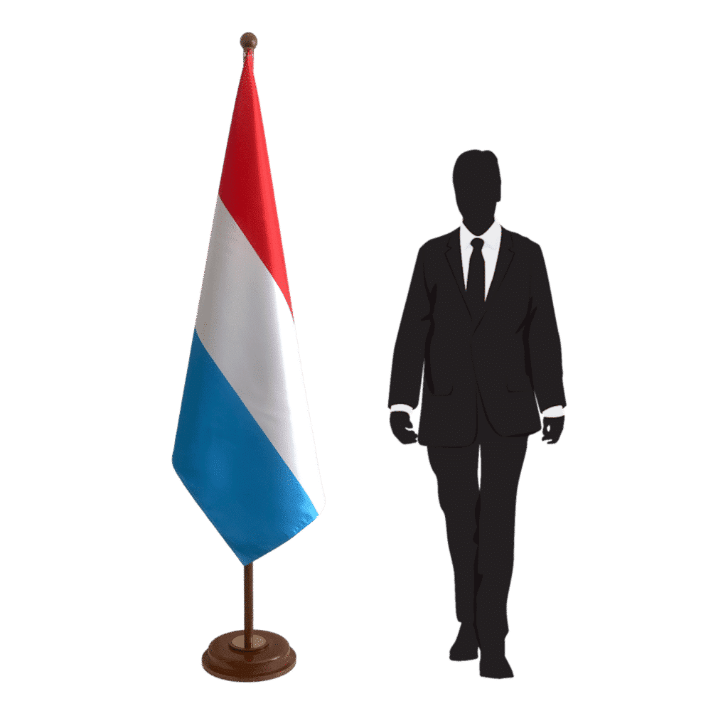 socle drapeau Luxembourg