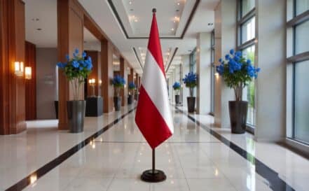 socle drapeau autriche