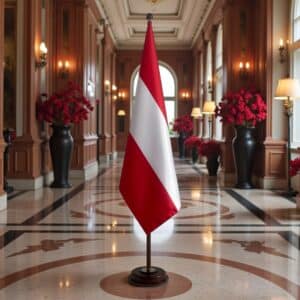 socle drapeau autriche