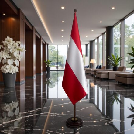 socle drapeau autriche