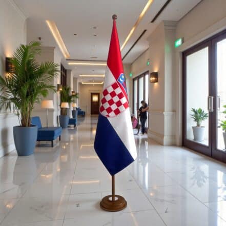 socle drapeau croatie