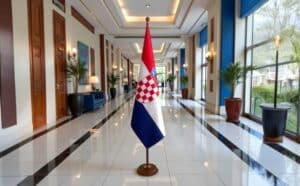 socle drapeau Croatie