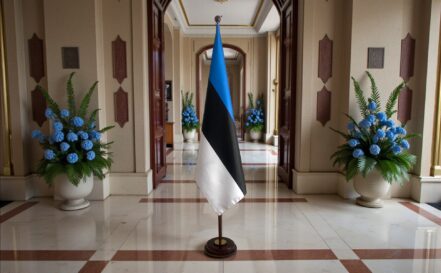 socle drapeau estonie