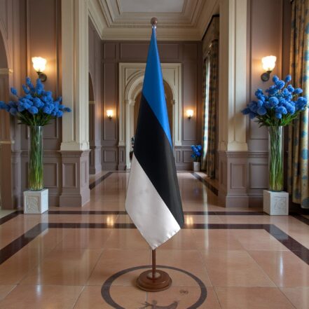 socle drapeau estonie