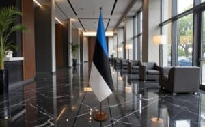 socle drapeau estonie