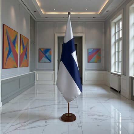 socle drapeau finlande