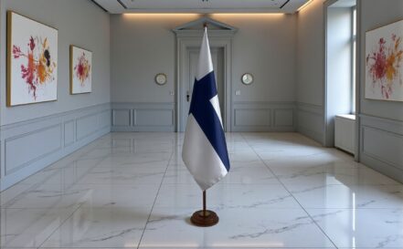 socle drapeau finlande