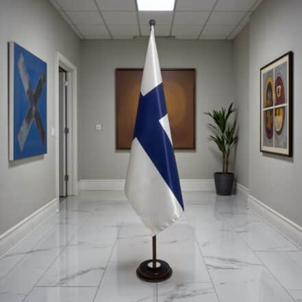 socle drapeau finlande