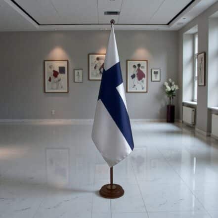 socle drapeau finlande