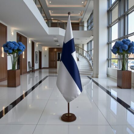 socle drapeau finlande