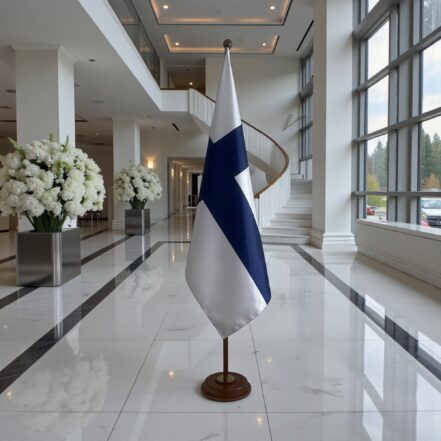 socle drapeau finlande