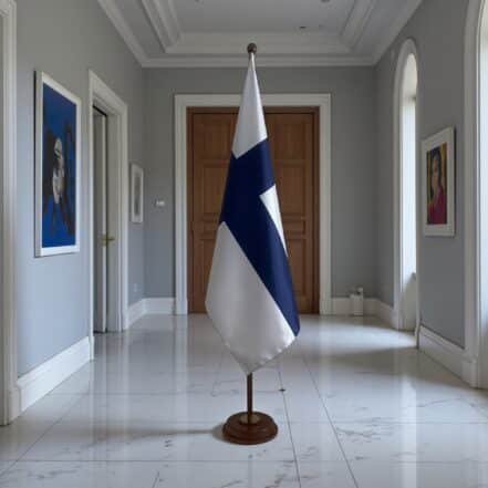 socle drapeau finlande