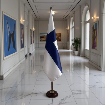 socle drapeau finlande