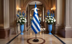 socle drapeau grece