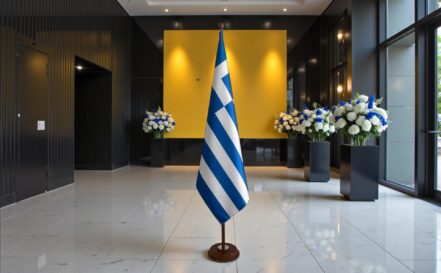 socle drapeau grece