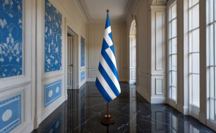 socle drapeau grece