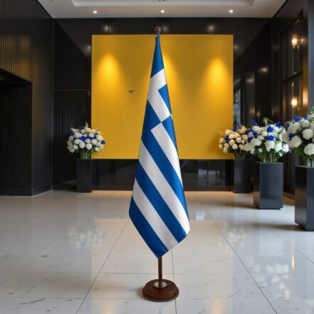 socle drapeau grece