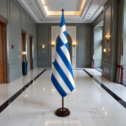 socle drapeau grece