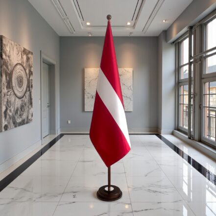 socle drapeau lettonie