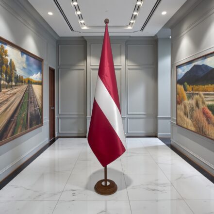 socle drapeau lettonie